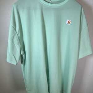 CARHARTT Men’s 3XL Mint Green Waffle Knit Short Sleeve